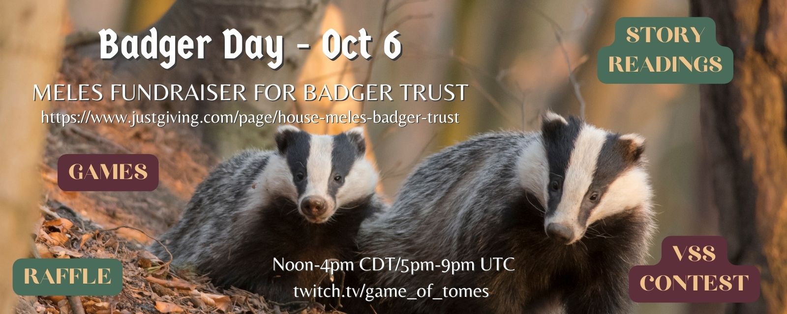 Badger Day - Meles fundraiser - header
