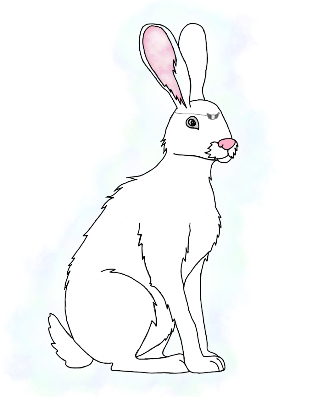 A white rabbit with a starlight glow aura